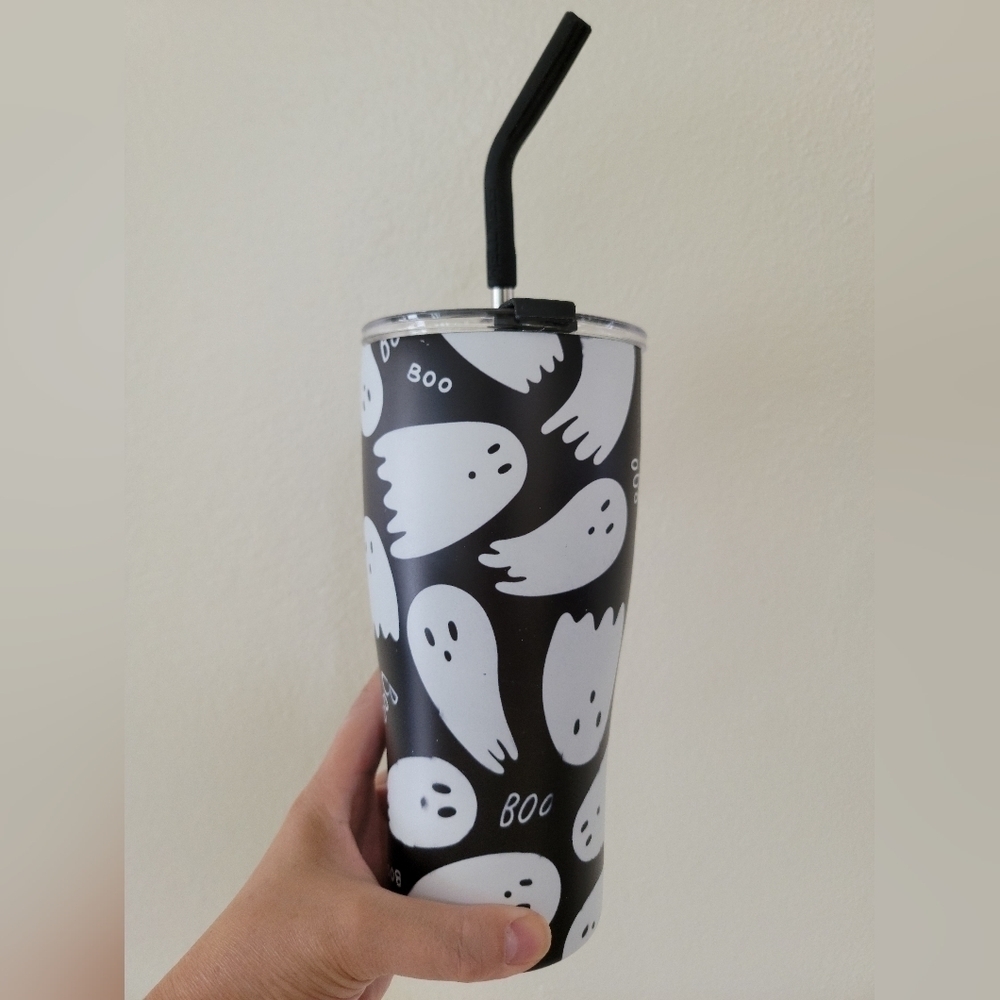 NWT Black Ghost Double Wall Stainless Steel Tumbler 30 oz